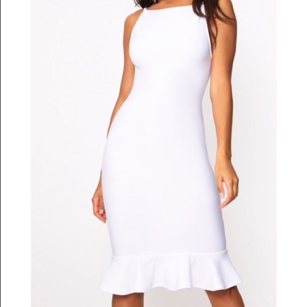 Pretty Little Thing Square Neck Frill Dress